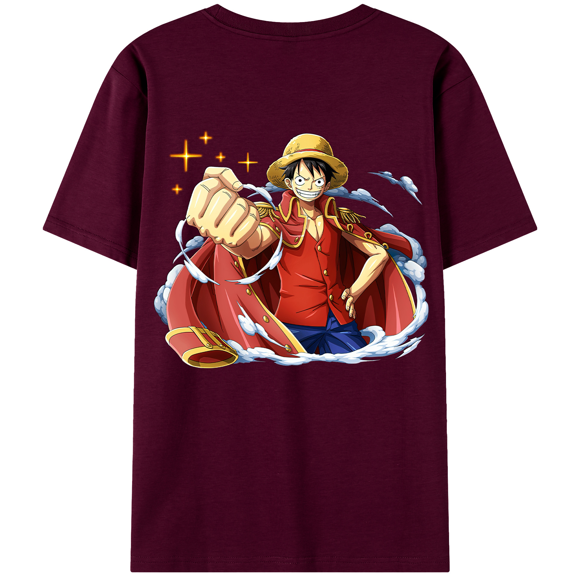 ワンピース モンキー・D・ルフィ ONE PIECE Monkey D. Luffy レディース半袖Tシャツ(バックプリント)